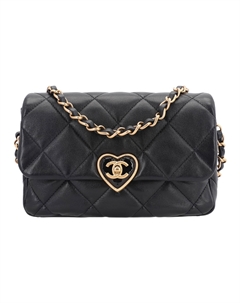 Сумка через плечо из овчины, среднего размера, женская, черная Chanel