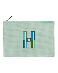 Хлопковый клатч HERMES мятно-зеленый женский Hermès