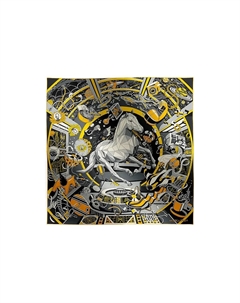 Шелковый шарф Unisex серый HERMES Hermès