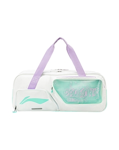 Лининг серия для бадминтона Сумка через плечо унисекс белая из полиэстера с вставками из ТПУ Li-ning