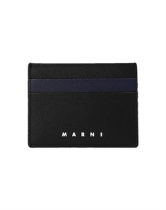 Кожаный кардхолдер для мужчин черный Marni