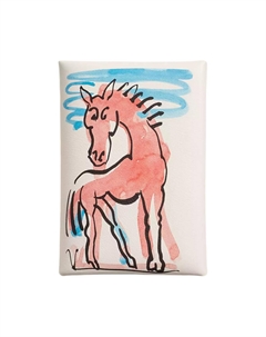 HERMES Картхолдер Calvi Duo Swift Calfskin женский 01 Blanc Pure White Hermès