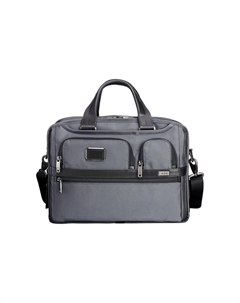 Полиэстеровый ноутбук портфель ранец через плечо сумка средний мужской серый Tumi