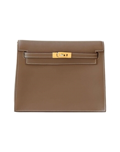 HERMES Сумка Kelly Danse Swift кожаная ручная через плечо женская 18 этаж слоновая серый Hermès