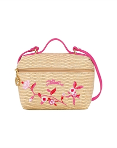 Сумка Le Pliage из холста с кожаными деталями, мини, женская, персиково-розовая Longchamp