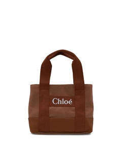 Сумка-тоут с логотипом, коричневый Chloé kids