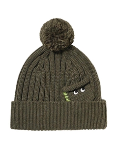 Акриловая вязаная шапка унисекс разноцветная, Olive Uniqlo