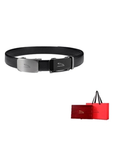 Стильный мужской кожаный ремень с автоматической пряжкой, Black Jaguar