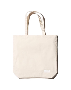 Хлопковая сумка-шоппер унисекс бежевая, Beige Uniqlo