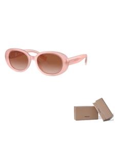 Ацетатные овальные солнцезащитные очки детские розовые, Pink Burberry