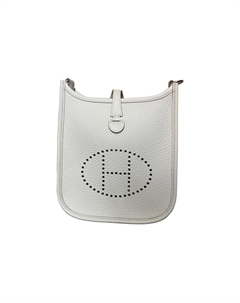 HERMES Сумка через плечо Evelyne Clemence из телячьей кожи унисекс светло-серого цвета Hermès