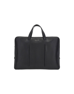 Кожаный портфель Calfskin, переносная сумка через плечо, классическая мужская сумка на плечо черного цвета Ferragamo