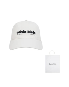 Хлопковая бейсболка унисекс лунно-белая, YAA-Moon White Calvin klein