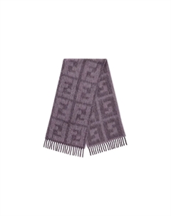 Вязаный шарф женский фиолетовый, Purple Fendi