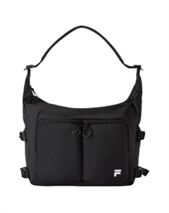 Тканевая сумка через плечо унисекс черная, Black Fila fusion