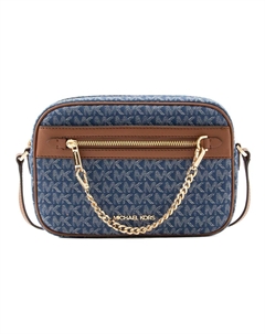 Дамская синяя хлопковая сумка через плечо для фотоаппарата Michael kors