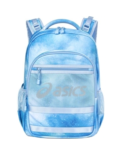 Детский рюкзак из нейлона фиолетово-синего цветочного принта, Blue Floral All over Print Asics