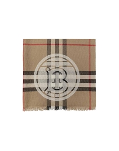 Логотип клетчатый шарф, Brown Burberry