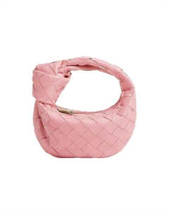 Сумка из овчины с лентой розовая Bottega veneta