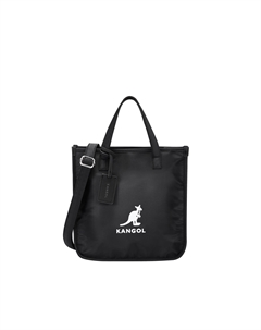 Тканевая сумка-ведро через плечо среднего размера унисекс разноцветная, Black Kangol