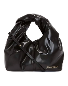 Миниатюрная кожаная сумка хобо твист Jw anderson