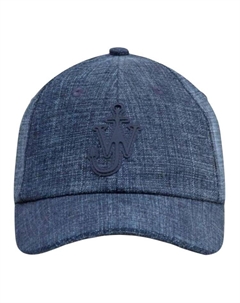 Бейсболка с кожаным клапаном и люверсом, Blue Jw anderson