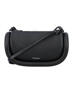 Кожаная сумка через плечо женская черная Jw anderson