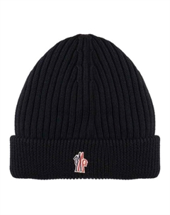 Гренобльская шапка с вышитым логотипом, Black Moncler