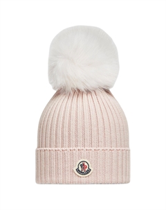Ребристая шапка для ребенка, Pink Moncler