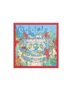 HERMES Шёлковый платок Ex Libris Atlantis, Multicolor Hermès