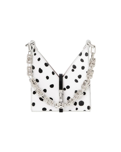 Дисней Коллаборация Вырез Кожаная Сумка Через Плечо, Женская Сумка Через Плечо Чёрно-Белая Givenchy