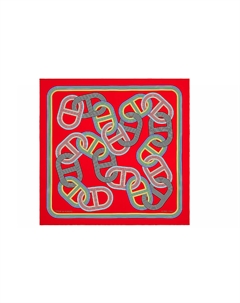 HERMES Шёлковый шарф Фобур, Red Hermès