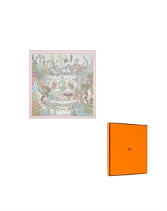 HERMES Экслибрис Атлантис Шелковый платок Женский, Pink Hermès