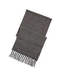 Шерстяной вязаный шарф унисекс антрацитового цвета, Charcoal Gray Polo ralph lauren