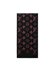 Вязаный шарф унисекс, Black Red Louis vuitton