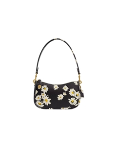 Сумка через плечо Swinger Glove Tanning малого размера для женщин черная мультиколор Coach