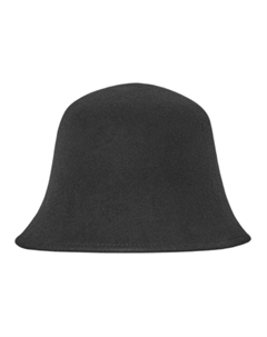 Шерстяная женская шляпа-ведро черная, Black Cos