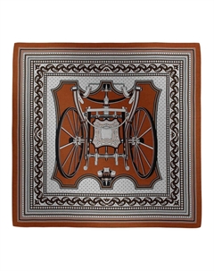 Кашемировый шелковый шаль унисекс коричневый HERMES Hermès