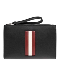 Кожаная клатч-сумка с панельными деталями Bally