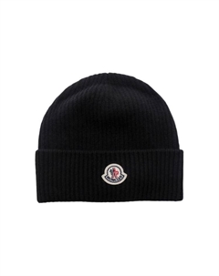 Бейсболка с отворотом и нашивкой, Black Moncler