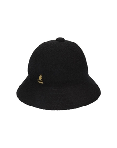 Бермудская панама Bermuda, Black with Gold Logo Kangol