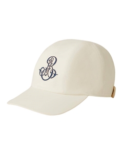 HERMES Бейсболка женская бежевая из хлопка с эластаном и палладиевым покрытием шелковая, Beige Hermès