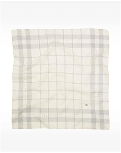 Платок 100% хлопковый квадратный в клетку, пастельно-розовый Parfois