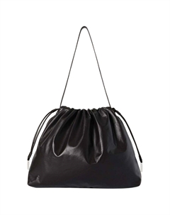 Кожаная плиссированная сумка-полумесяц, темно-коричневая женская сумка через плечо The row