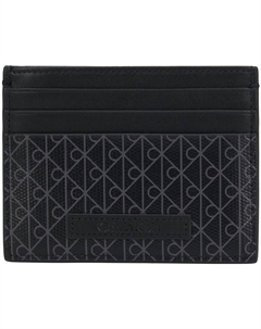 Кожаный картхолдер Мужской Космический черный Calvin klein