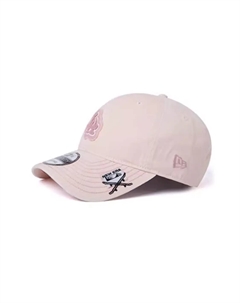 Бейсболка с буквенным декором розовая, Pink New era