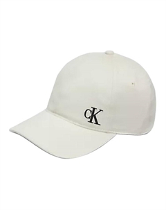 Хлопковая бейсболка унисекс костяной белый, Bone White Calvin klein