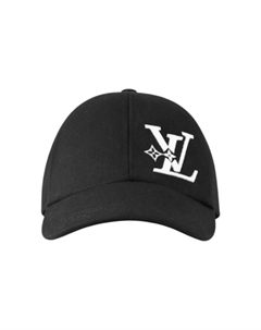 Хлопковая бейсболка мужская черно-сине-серая, Black Louis vuitton