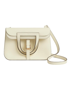 HERMES Сумка Халзан Клеменс Бычья кожа Лошадиная подкова Клатч Женская Ната Кремово-белая Hermès
