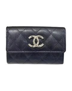 Кожаный картхолдер унисекс черный Chanel